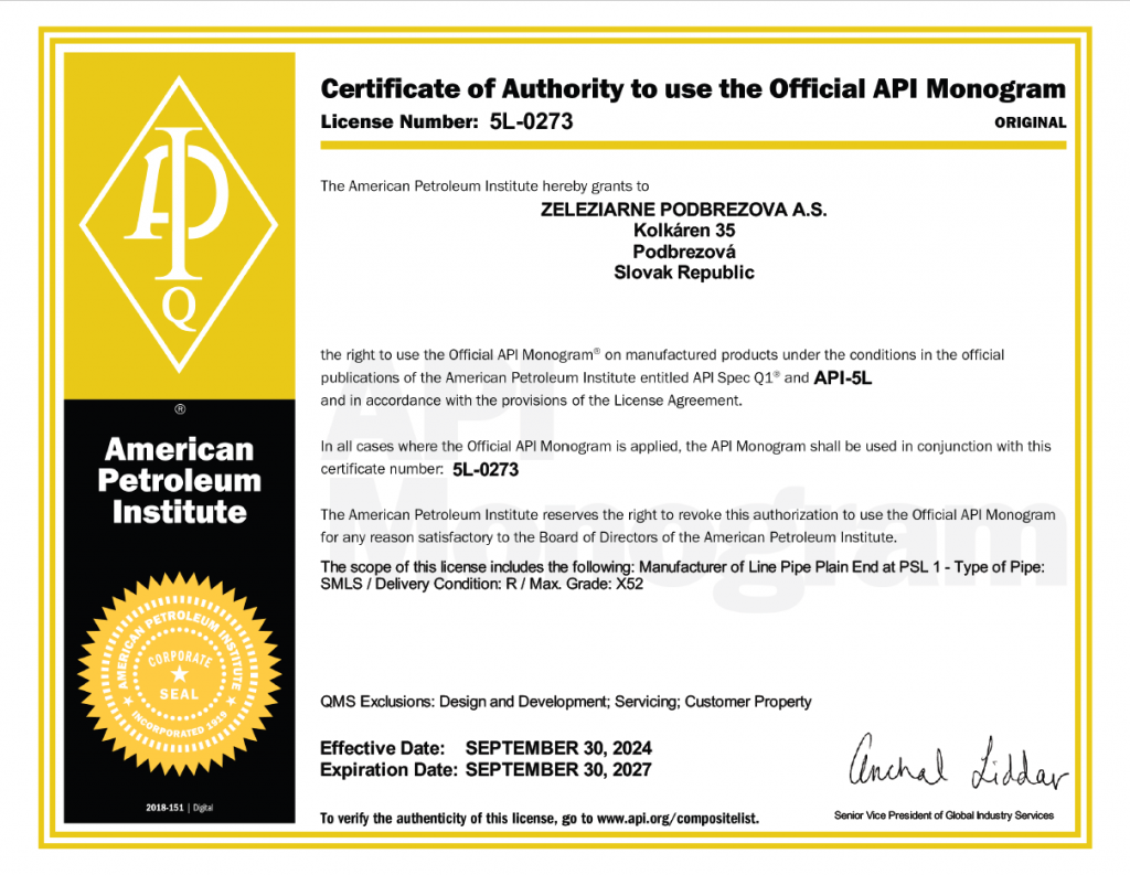 American Petroleum Institute - 5L